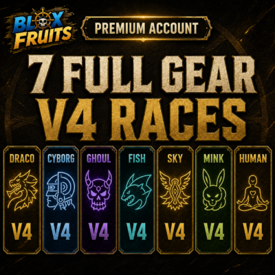 7 Full Gear V4 Races: Draco, Cyborg, Ghoul, Fish, Sky, Mink, Human