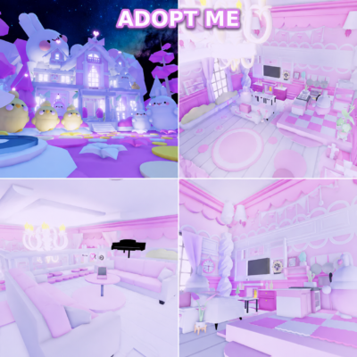 Pink Manor With Bunny Theme