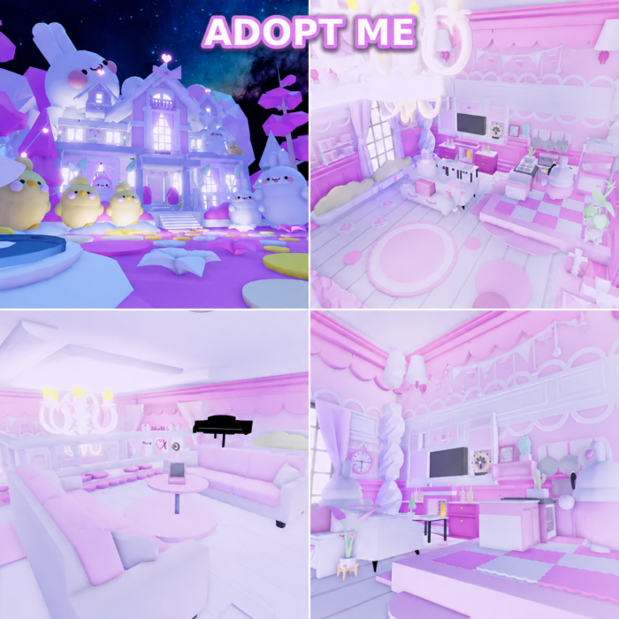 Pink Manor With Bunny Theme